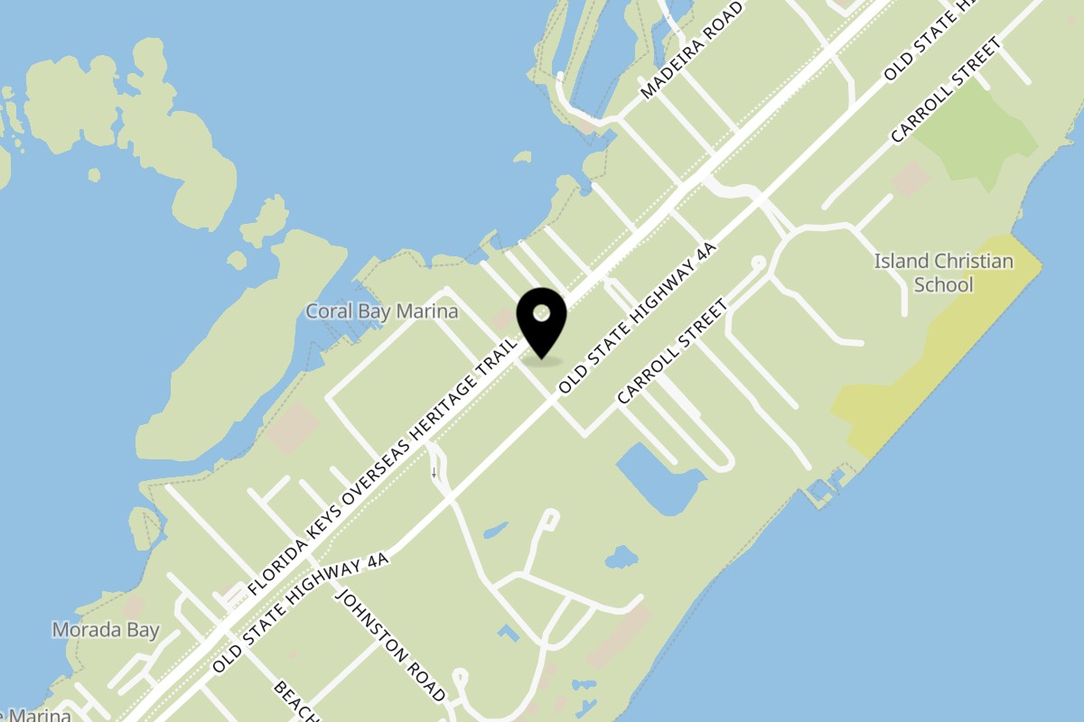 Map showing the location of Islamorada Shrimp Shack on 81901 Overseas Hwy in Islamorada